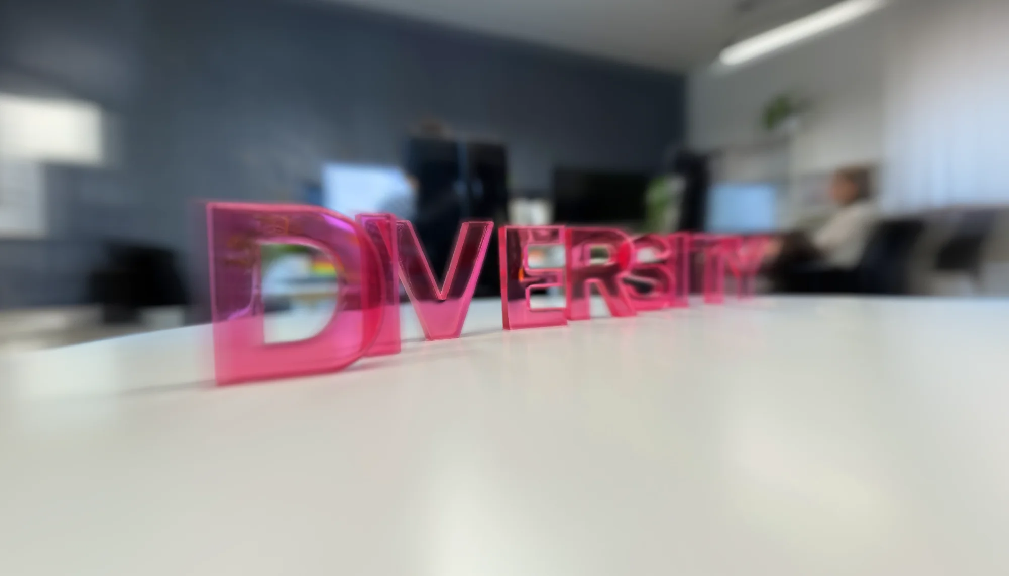transparente Diversity-Buchstaben